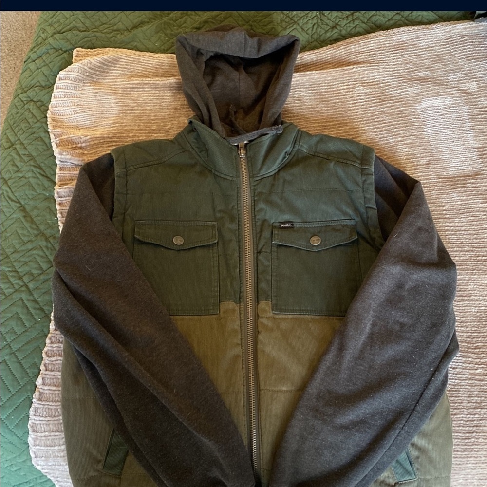Green RVCA Bomber Jacket